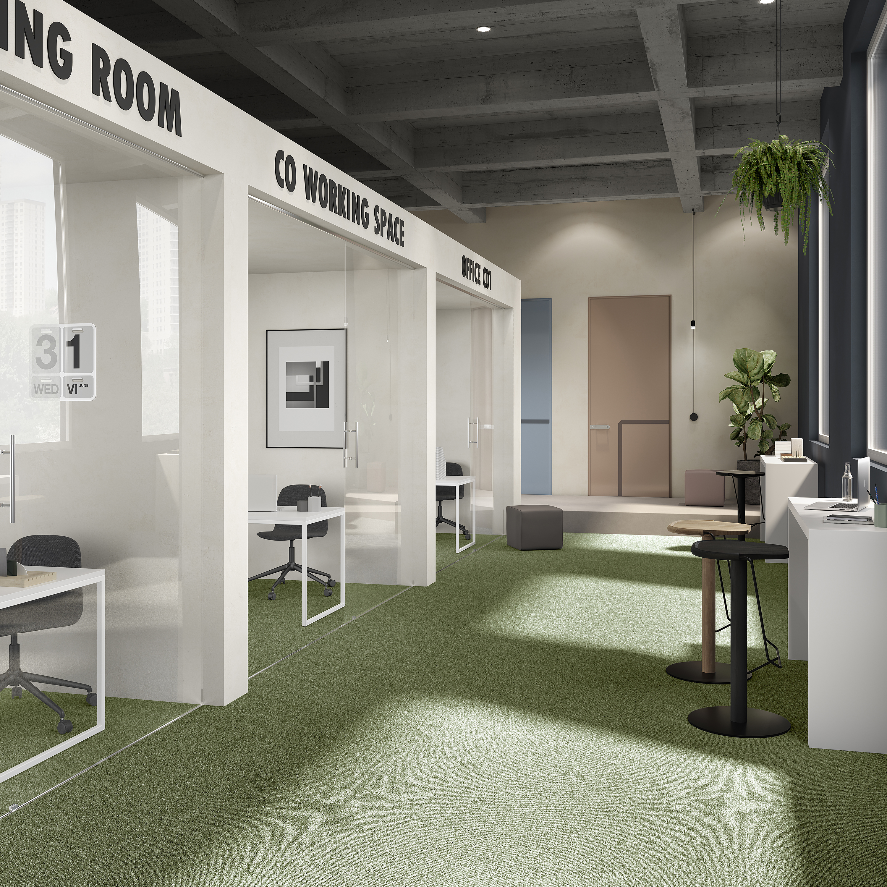 Ковровая плитка Medusa Tile 21 (500*500*5 мм) — купить в Твери