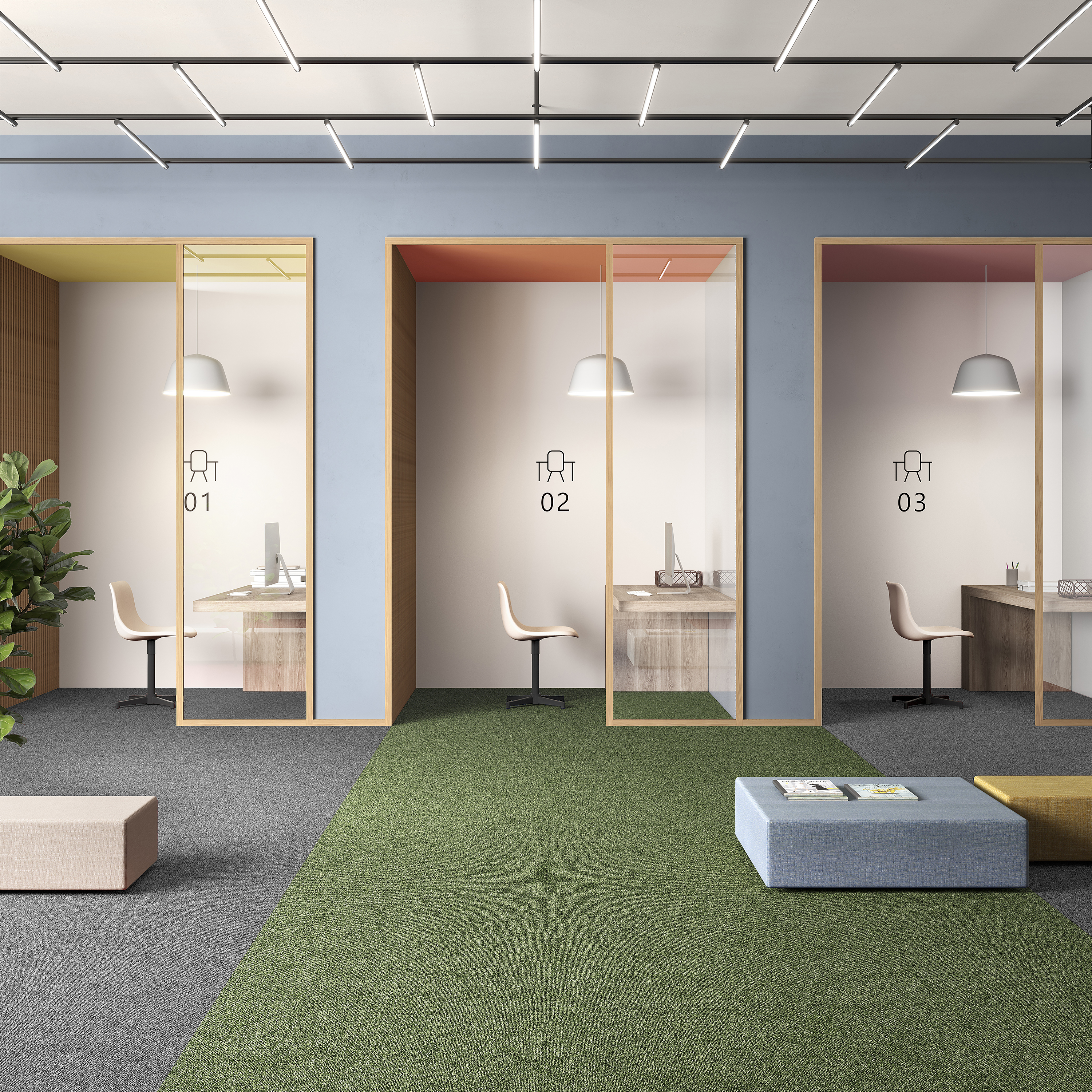 Ковровая плитка Medusa Tile 21 (500*500*5 мм) — купить в Твери