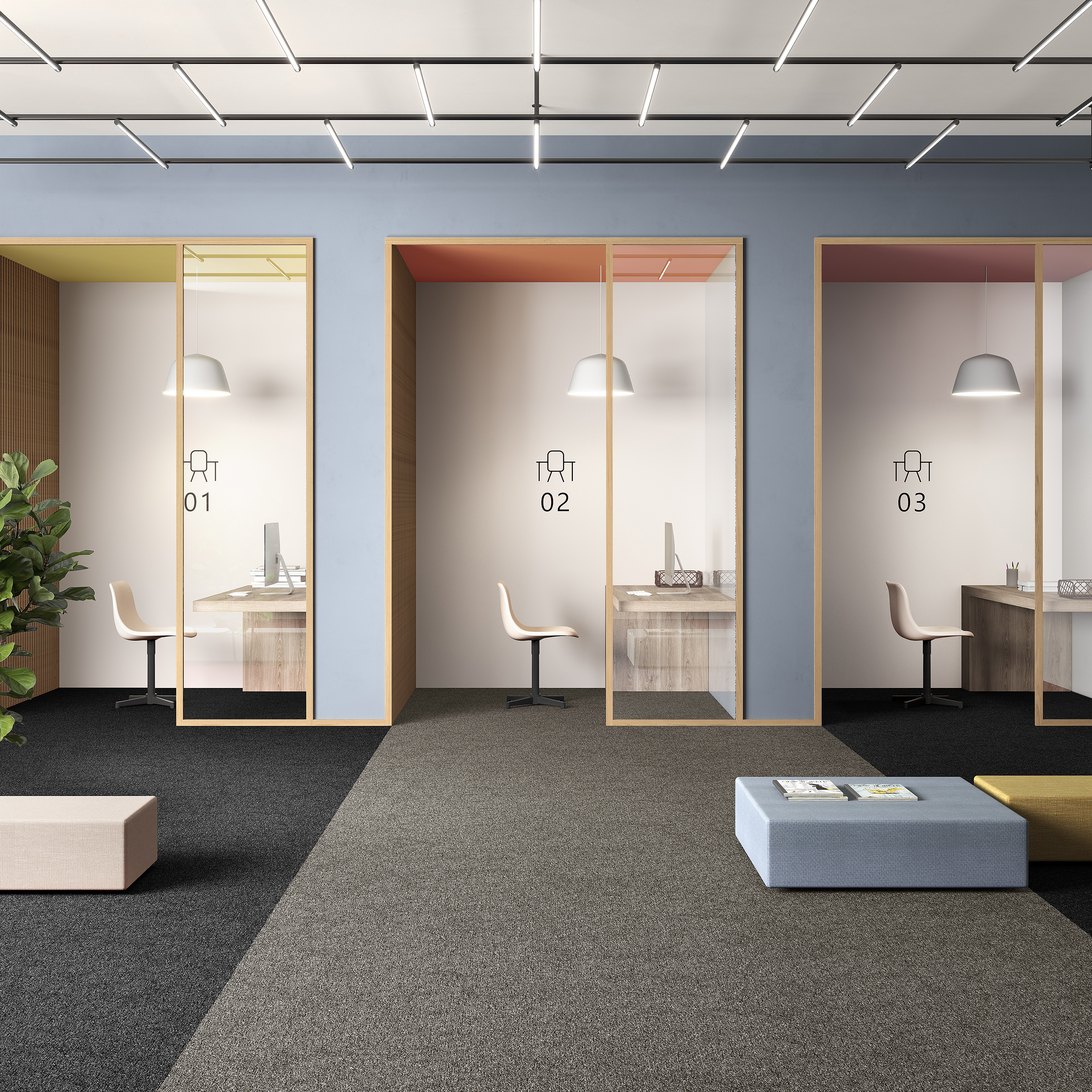 Ковровая плитка Medusa Tile 40 (500*500*5 мм) — купить в Твери