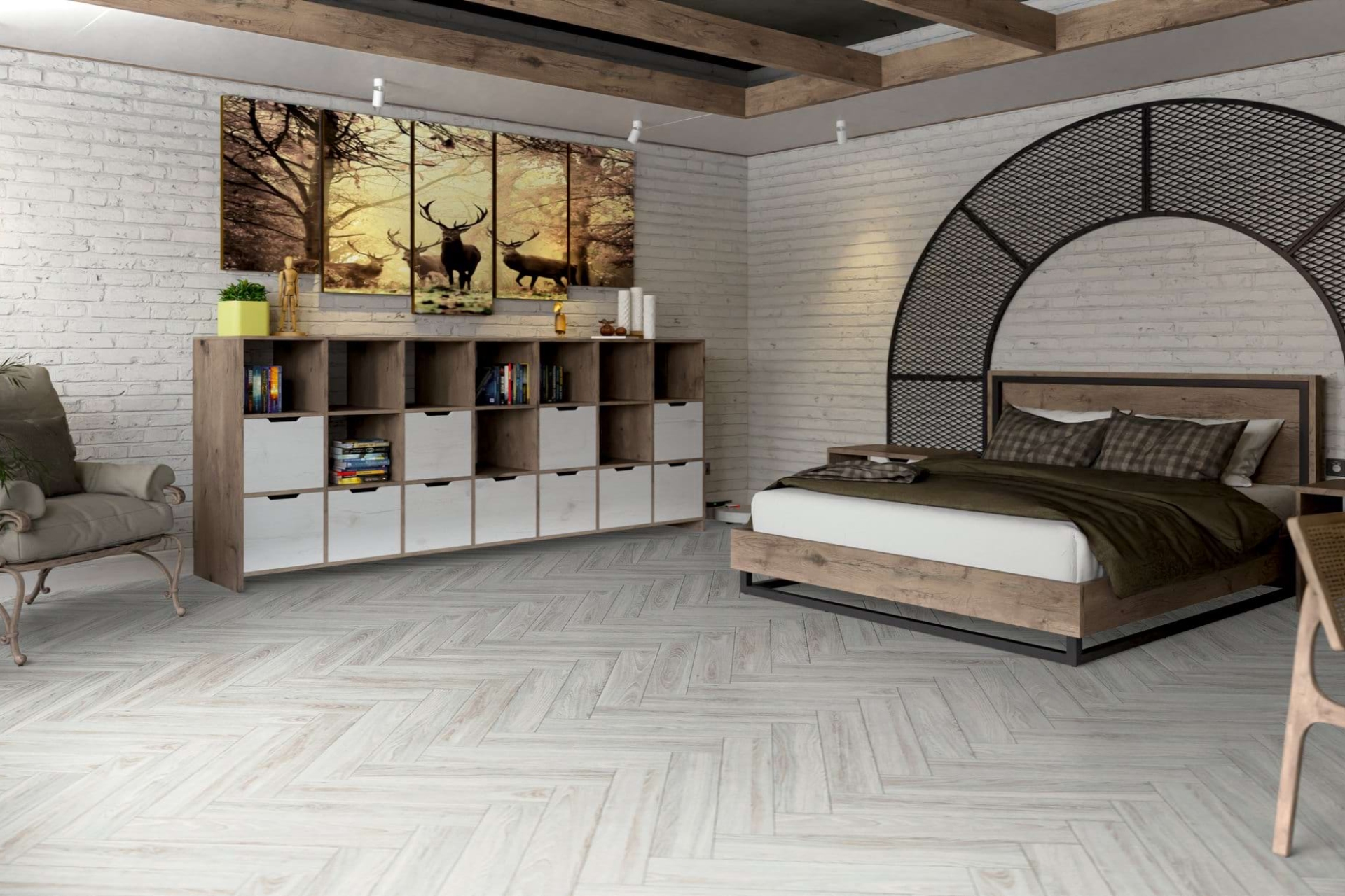 Инженерный паркет «Damy Floor» Ванильный (укладка елочкой) — купить в Твери