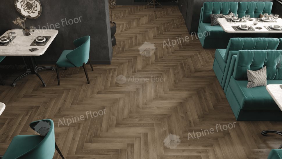 Ламинат "Alpine Floor" Herringbone 12 PRO Дуб Анжу (606*101*12 мм) — купить в Твери