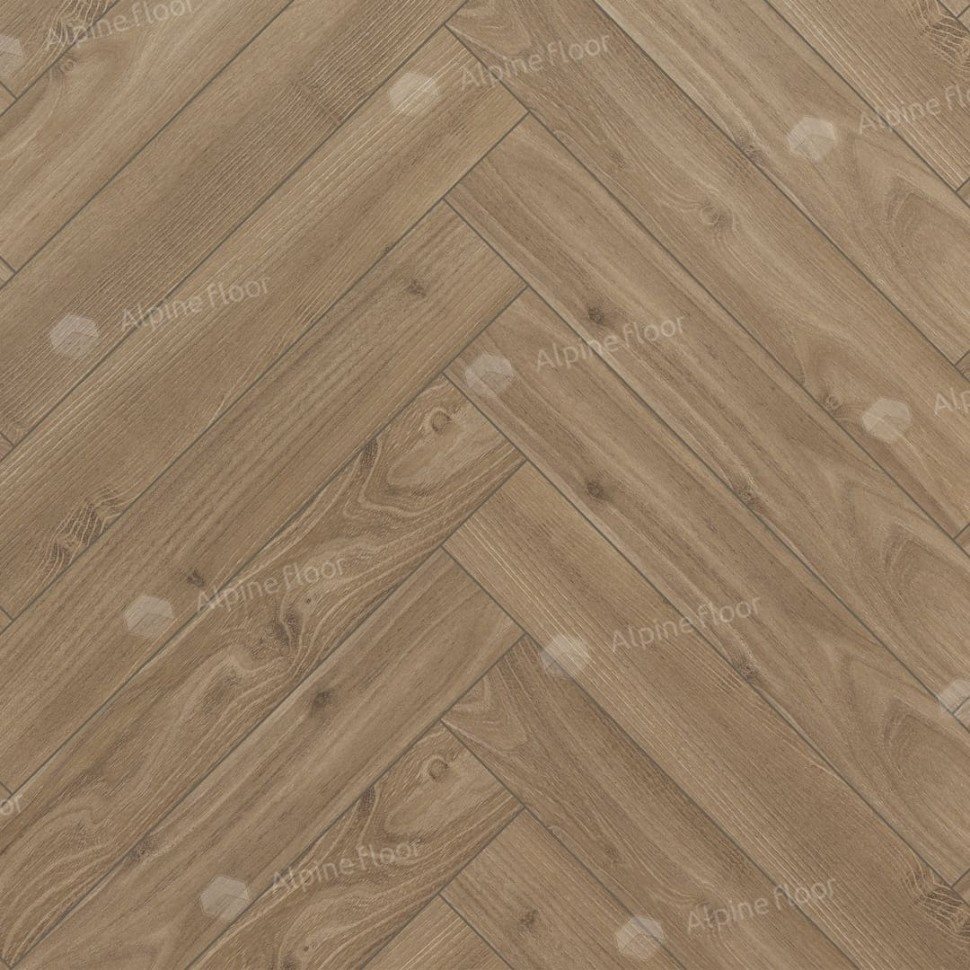 Ламинат "Alpine Floor" Herringbone 12 Дуб Калабрия (600*100*12 мм) — купить в Твери