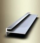 Профиль алюминиевый накладной рифленный ступенчатый (золотой)