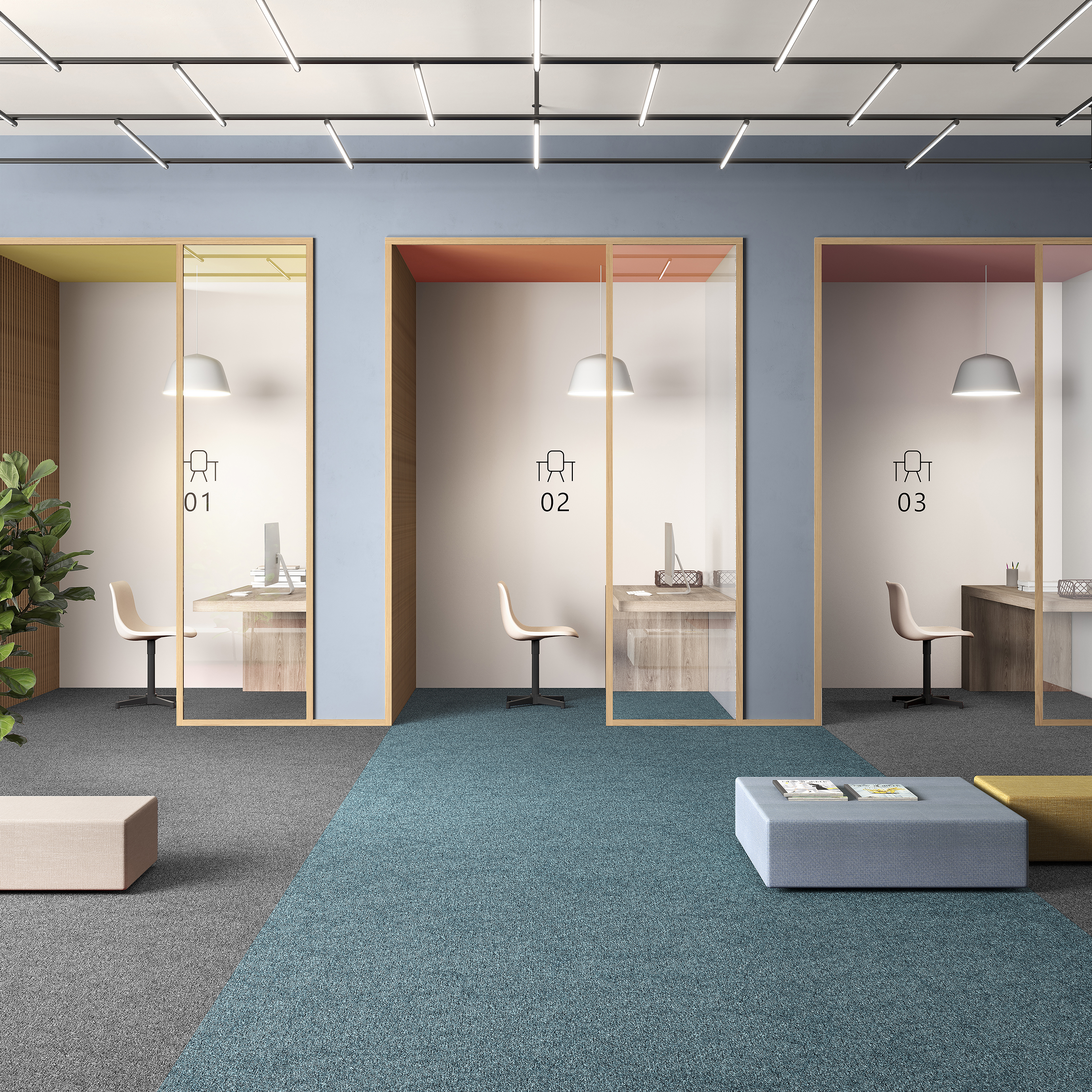 Ковровая плитка Medusa Tile 70 (500*500*5 мм) — купить в Твери