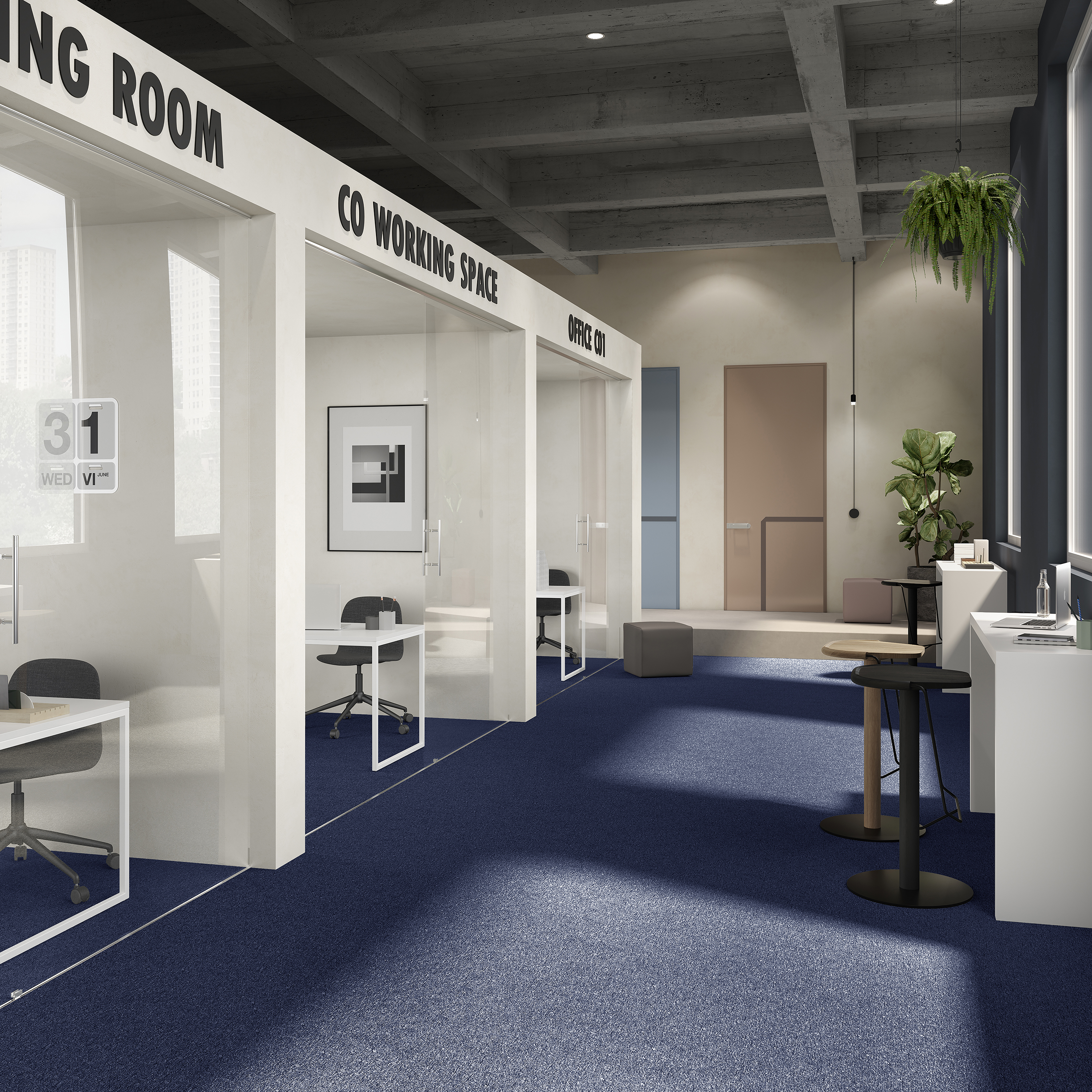 Ковровая плитка Medusa Tile 77 (500*500*5 мм) — купить в Твери